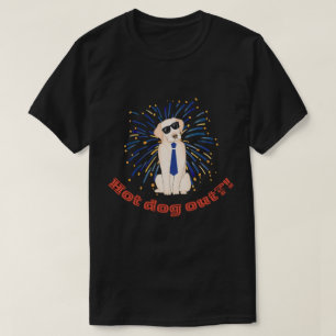 Camiseta Gráfica Óculos de Sol Fogos de Artifício