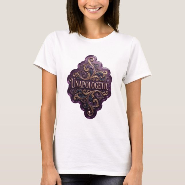Camiseta Gráfica Ousada Dourada (Frente)