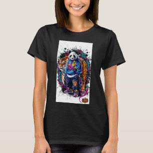 Camiseta Gráfica Panda Artístico ADOM