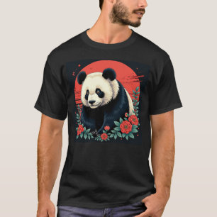 Camiseta Gráfica Panda Japonesa