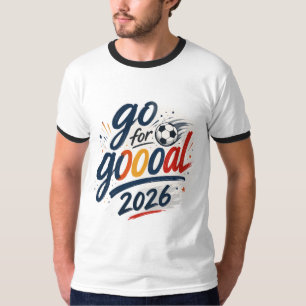 Camiseta Gráfica para Fã de Futebol Go for Goooal