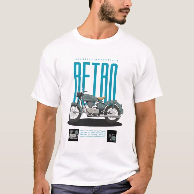 Camiseta gráfica para motociclista. (Frente)