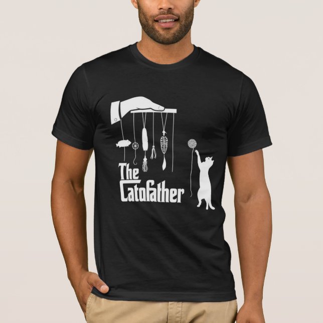 Camiseta Gráfica Paródia do Gato da Máfia Divertid (Frente)