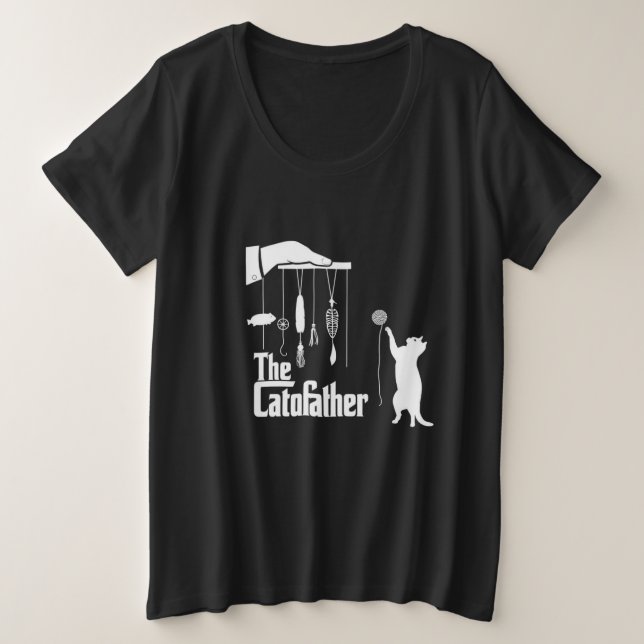 Camiseta Gráfica Paródia do Gato da Máfia Engraçad (Frente do Design)