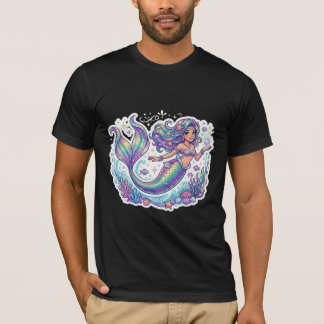 Camiseta Gráfica Pastel Mística Sereia | Oceano Br