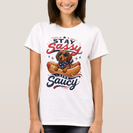 Camiseta Gráfica Patriótica Engraçada de Dachshund