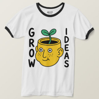 Camiseta Gráfica Pensador Criativo Ideias Crescem