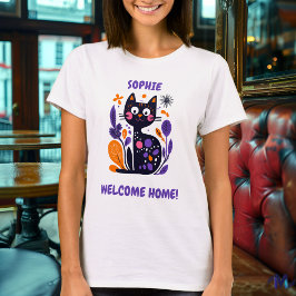 Camiseta Gráfica Personalizada para Gato que dá as