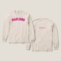 Camiseta Gráfica Personalizada Rosa Preppy Varsity