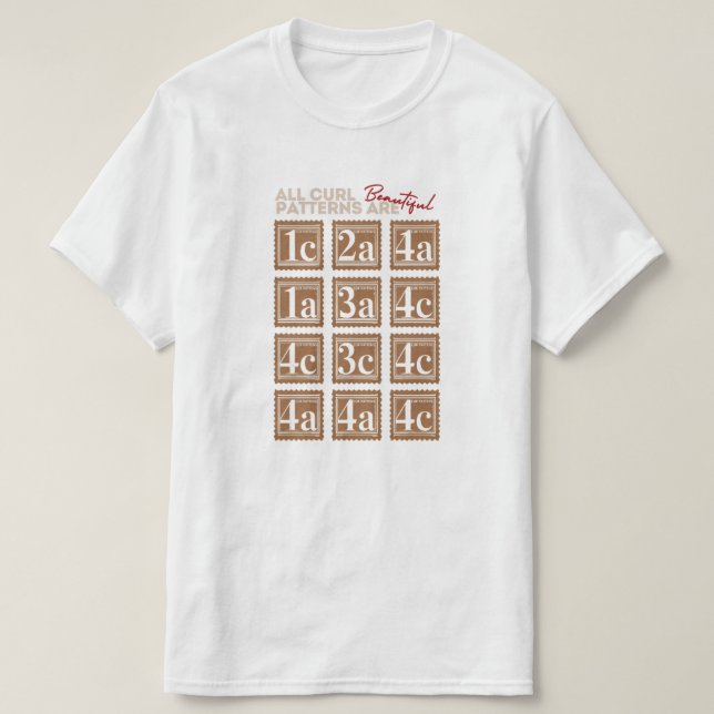 Camiseta Gráfica Personalizada Tipos de Cabelo Pre (Frente do Design)