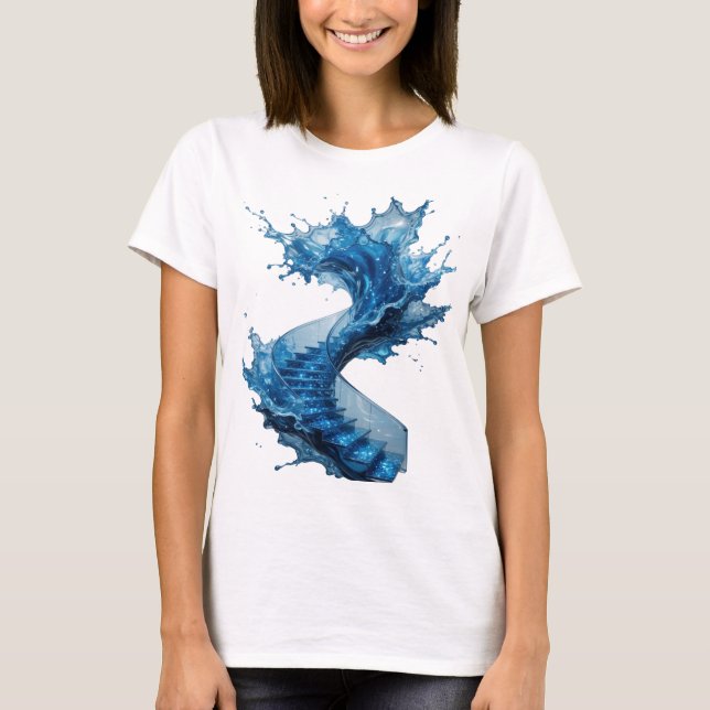 Camiseta Gráfica Prateada que Chama a Atenção com  (Frente)