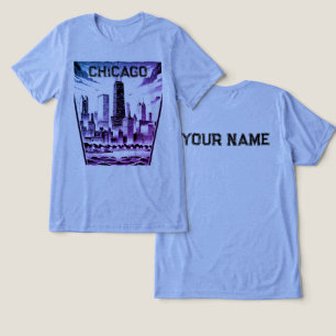 Camiseta Gráfica Preta Moderna de Chicago