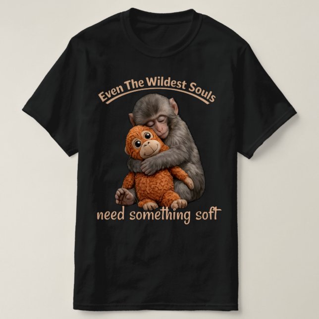 Camiseta Gráfica Punch-kun Monkey Hug. (Frente do Design)