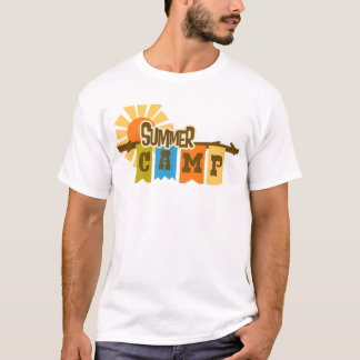 Camiseta gráfica retrô de acampamento de verão