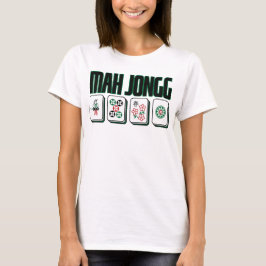 Camiseta Gráfica Retro de Meados do Século de Mah Jongg