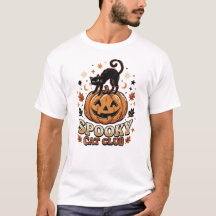Gráfica Retro Groovy de Halloween de Gato Preto As