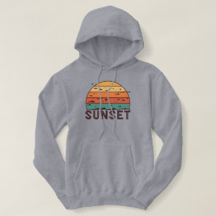 Camiseta Gráfica Retro Pôr do Sol no Horizonte