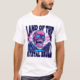 Camiseta Gráfica Retro Terra da Caveira de Cristal