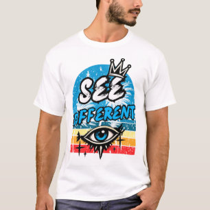 Camiseta Gráfica Retro 'Ver Diferente'