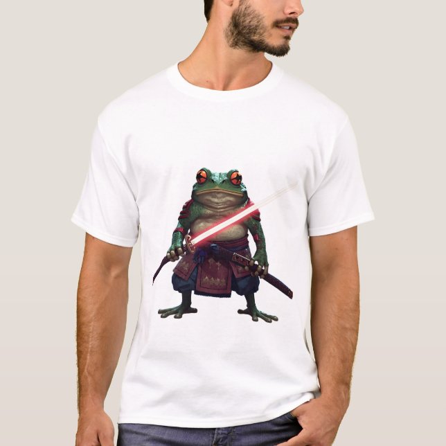 Camiseta Gráfica "Ronin Toad" Samurai Frog – Fanta (Frente)