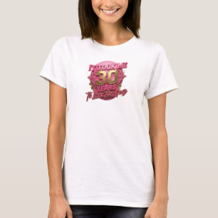 Camiseta Gráfica Rosa Caprichosa TOOK 30 LOOK GOOD