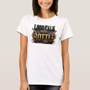 Camiseta Gráfica Rosa Dinâmico MENOS FALA MAIS GAR