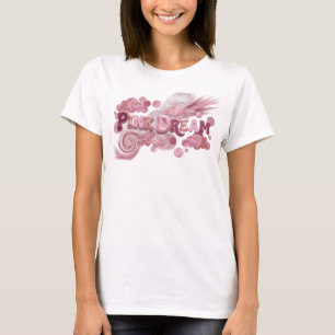 Camiseta Gráfica Rosa Divertido SONHO ROSA