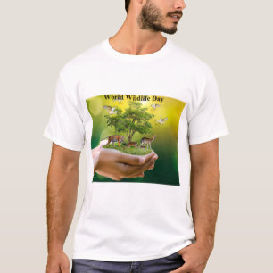 Camiseta Gráfica Salve a Vida Selvagem e Proteja a