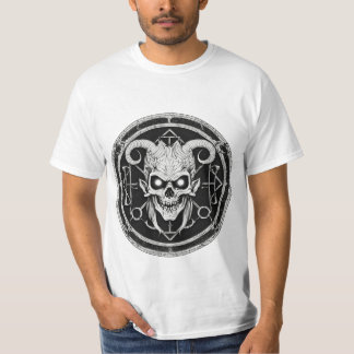 Camiseta Gráfica Satanás Preta e Branca