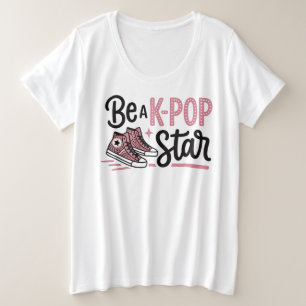 Camiseta Gráfica Seja uma Estrela do K-POP