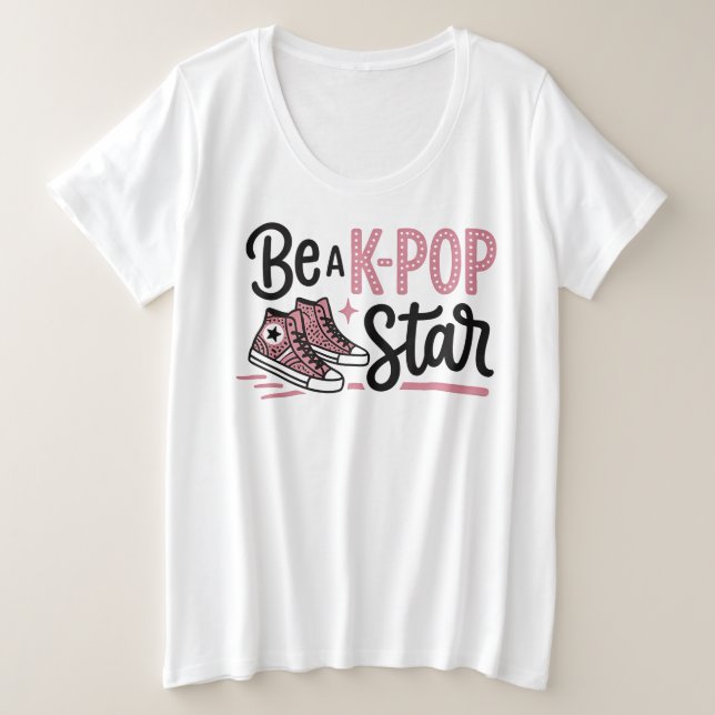 Camiseta Gráfica Seja uma Estrela do K-POP (Frente do Design)