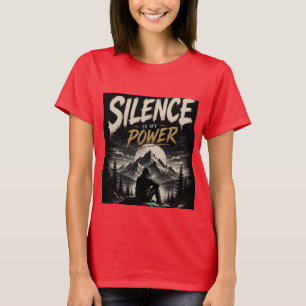 Camiseta Gráfica Silence Is My Power