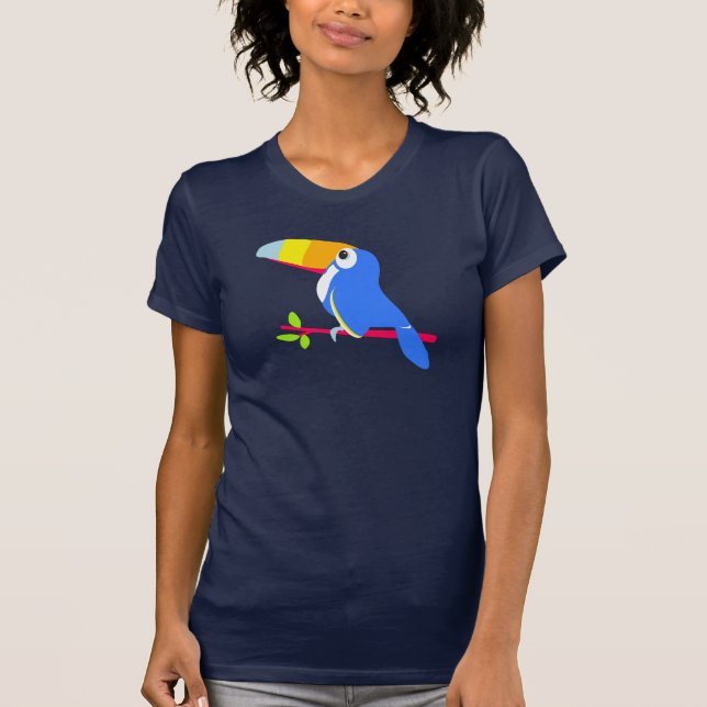 Camiseta gráfica simples para pássaros tucanos (Frente)
