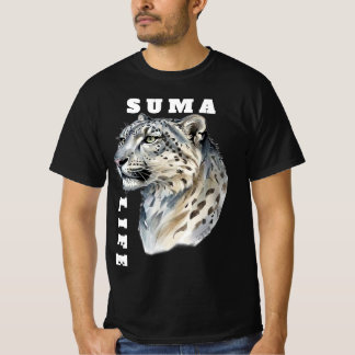 Camiseta Gráfica Snow Leopard - Suma Life Preta