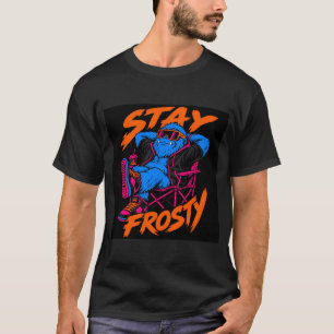 Camiseta gráfica Stay Frosty Blue Monster
