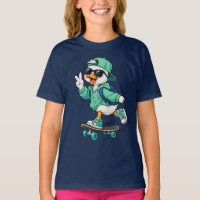 Camiseta Gráfica Streetwear Skater Pato – Urbano d