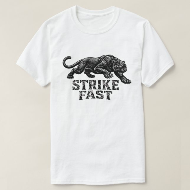 Camiseta Gráfica “Strike Fast” Panther – Feroz (Frente do Design)