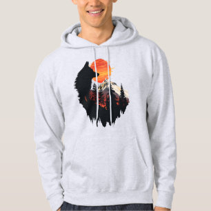 Camiseta Gráfica Sunset Escalonada do Lobo Majesto