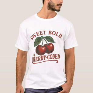 Camiseta Gráfica T Codificada Por Cereja Da Fruta