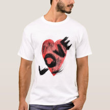Camiseta Gráfica T-S Coração Vermelho Expressivo P