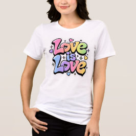 Camiseta Gráfica Tendre Y2K Arco-íris Amor é Amor