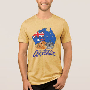 Camiseta Gráfica Tri-blend da Bandeira Nacional do