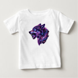 Camiseta Gráfica Uivar de Lobo Galáxia Cósmica Cel