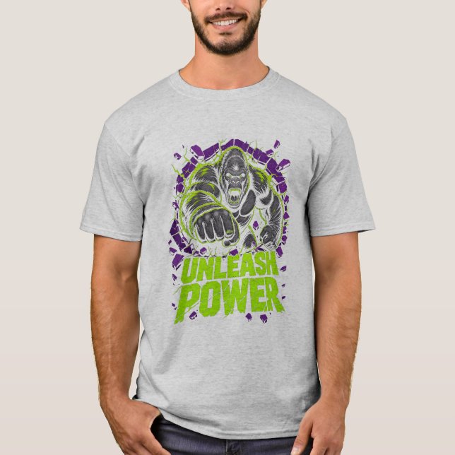 Camiseta Gráfica Unleash Power Gorila (Frente)