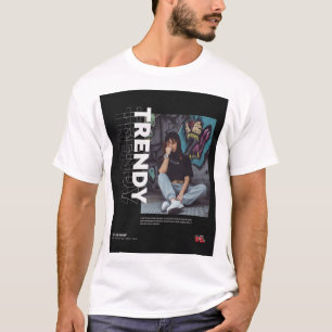 Camiseta Gráfica Urbana da Moda   Camiseta de Stre