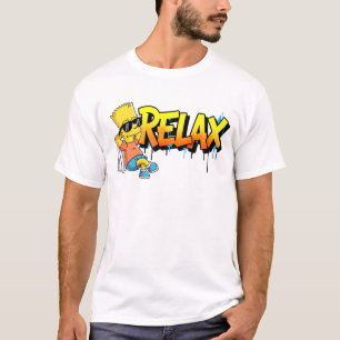 Camiseta Gráfica Urbana de Estilo Relax Chill Bart