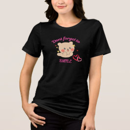 Camiseta Gráfica Urso Fofo Não Esqueça de Sorrir