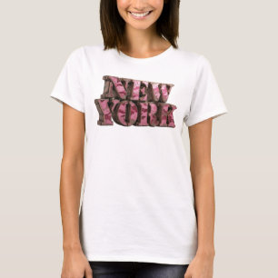 Camiseta Gráfica Vermelha em Negrito NEW YORK