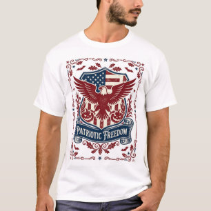Camiseta Gráfica Vetorial de Halloween Patriótica