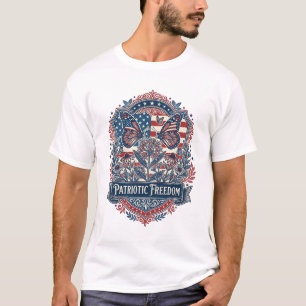 Camiseta Gráfica Vetorial Jardim de Borboletas Pat
